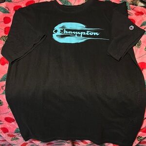 Champion Black and Blue Short Sleeve Tee